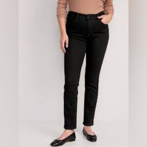 Old Navy High Rise Power Slim Straight 18P Black Jeans